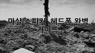 마샬 스피커 & 헤드폰 완벽 가이드